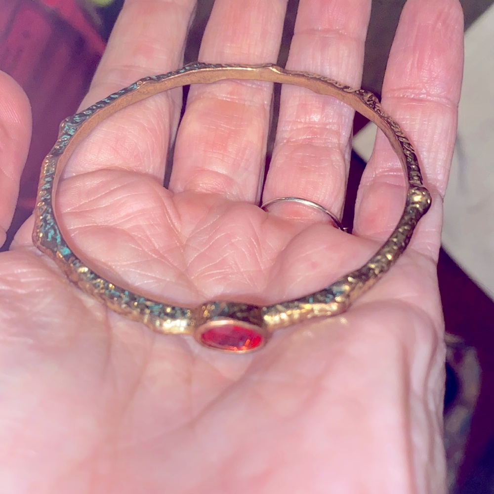 Hammered Gold Bangle